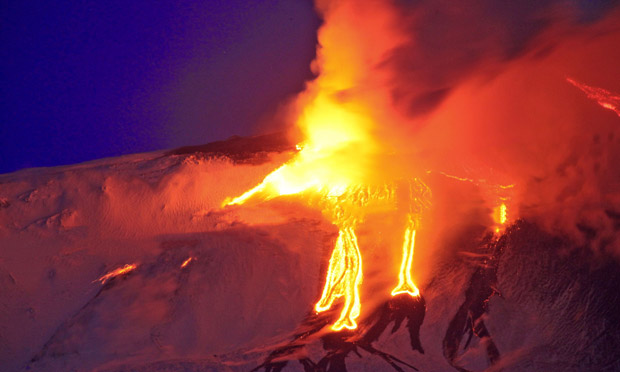 Mount Etna erupts, Catania, Sicily, Italy - 19 Feb 2013